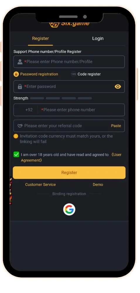login & register