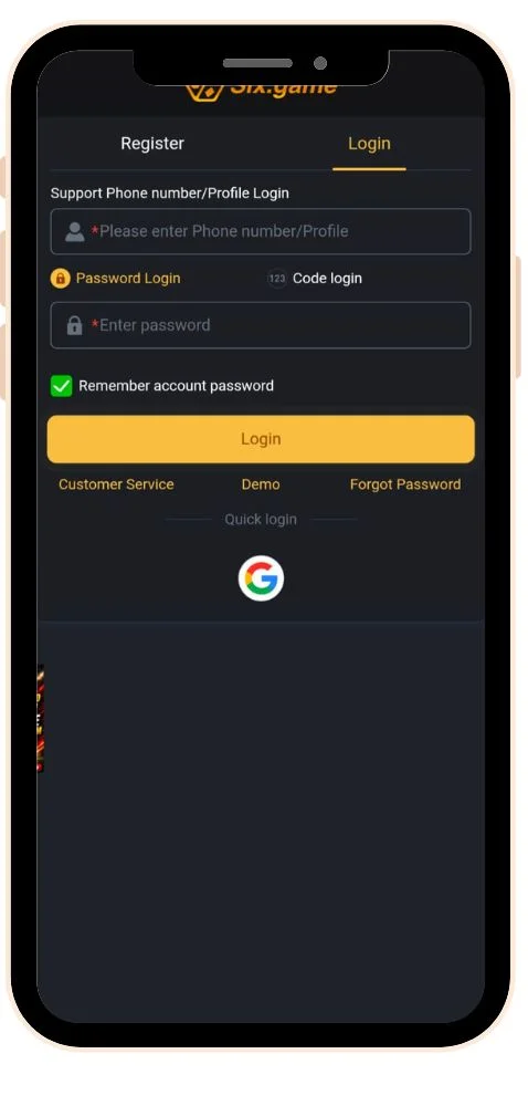 login & register